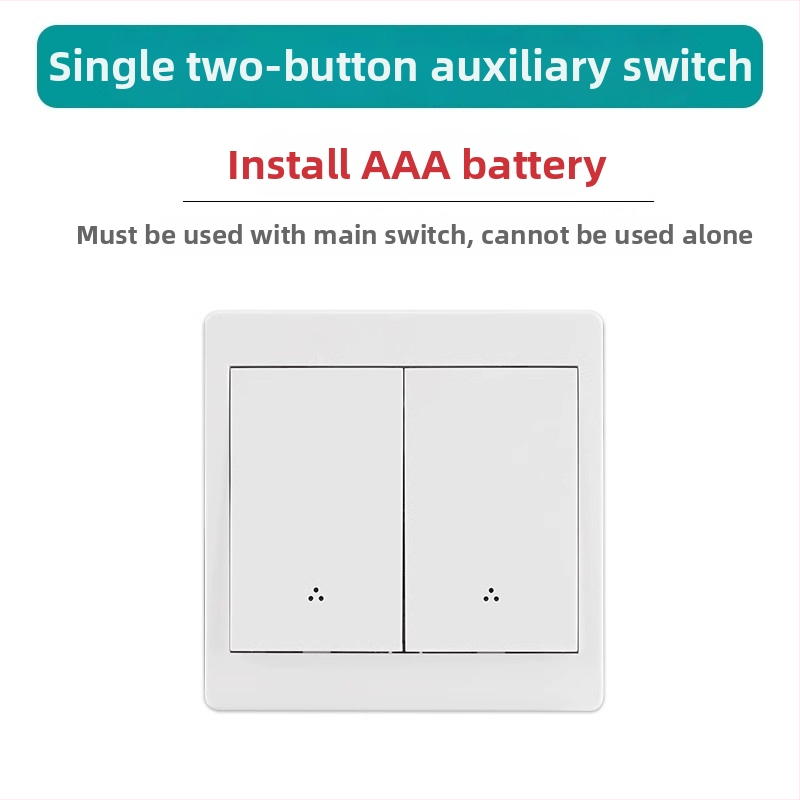 Bezdrôtový diaľkový vypínač s dvojitým ovládaním pre nočné svetlo s lepiacim panelom, 220V