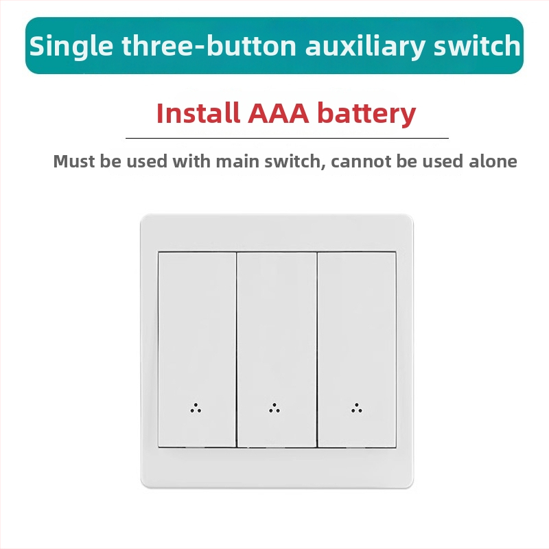 Bezdrôtový diaľkový vypínač s dvojitým ovládaním pre nočné svetlo s lepiacim panelom, 220V
