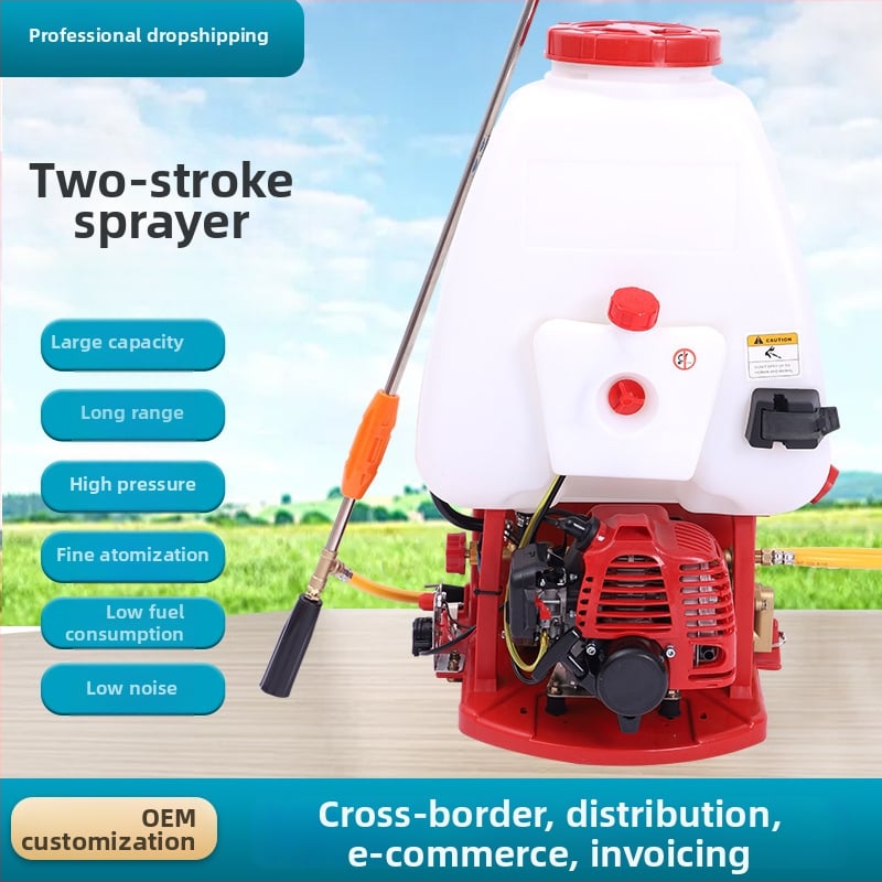 Δίχρονος κινητήρας ψεκαστήρας πλάτης με βενζίνη για προστασία φυτών σε κήπους και οπωρώνες