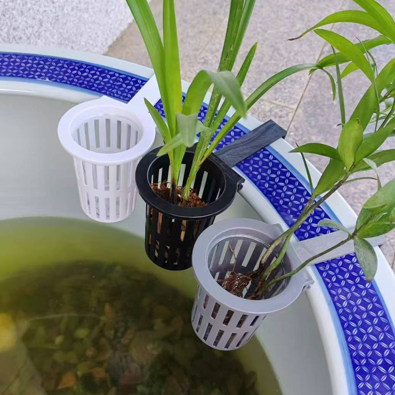 Műanyag hidropónikus függőkosár édesburgonyához — falra szerelhető akváriumi dekoráció és növények tároló állvány, többfunkciós, antik stílus