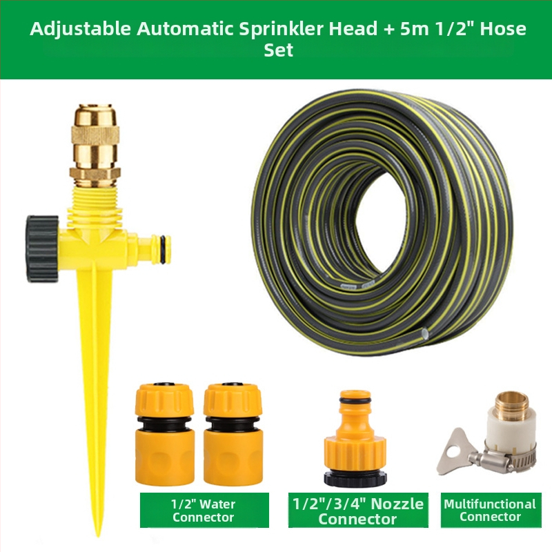 XINE PVC mosadzová postrekovacia tryska pre zavlažovanie – 360° nastaviteľný postrek