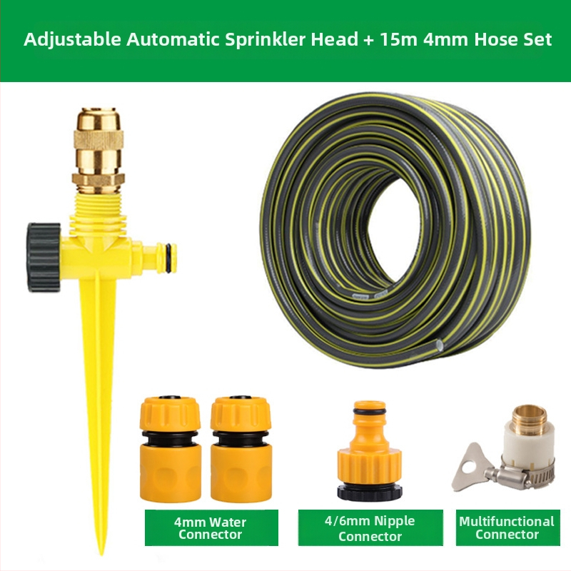 XINE PVC mosadzová postrekovacia tryska pre zavlažovanie – 360° nastaviteľný postrek