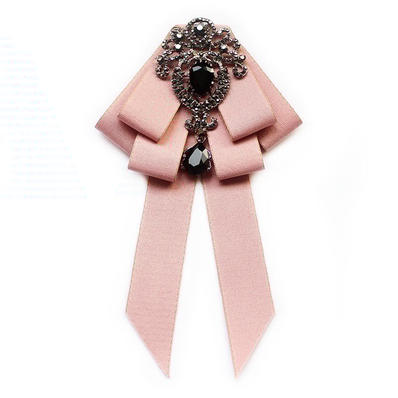 Παπιγιόν με άνθος για τον γιακά (κρύσταλλοι, μονοχρωματικό, σε σχήμα σταγόνας, κορεατικό στυλ, προσαρμόσιμο)