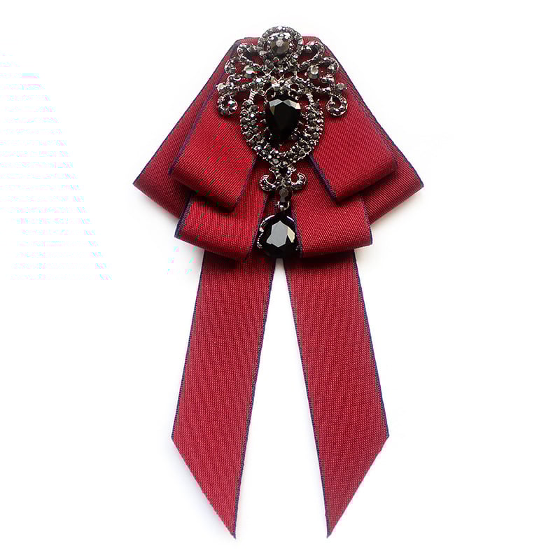 Παπιγιόν με άνθος για τον γιακά (κρύσταλλοι, μονοχρωματικό, σε σχήμα σταγόνας, κορεατικό στυλ, προσαρμόσιμο)