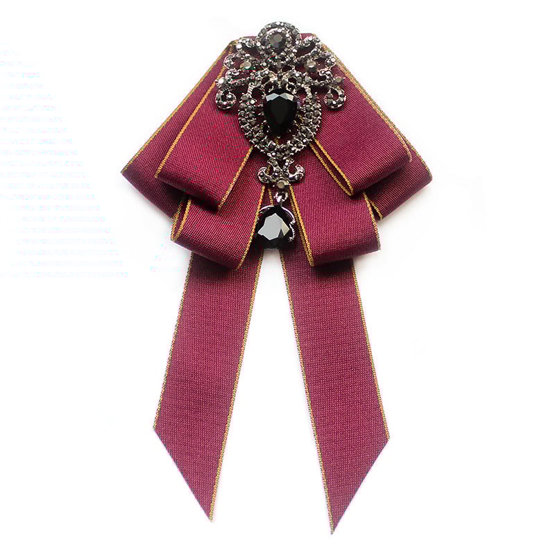 Παπιγιόν με άνθος για τον γιακά (κρύσταλλοι, μονοχρωματικό, σε σχήμα σταγόνας, κορεατικό στυλ, προσαρμόσιμο)