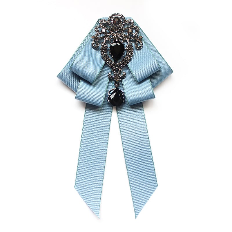 Παπιγιόν με άνθος για τον γιακά (κρύσταλλοι, μονοχρωματικό, σε σχήμα σταγόνας, κορεατικό στυλ, προσαρμόσιμο)