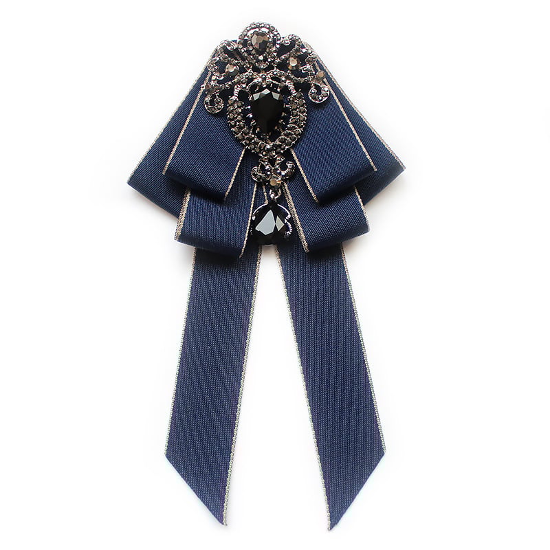 Παπιγιόν με άνθος για τον γιακά (κρύσταλλοι, μονοχρωματικό, σε σχήμα σταγόνας, κορεατικό στυλ, προσαρμόσιμο)