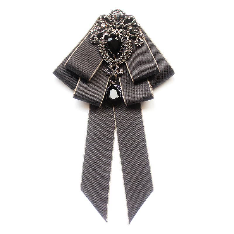 Παπιγιόν με άνθος για τον γιακά (κρύσταλλοι, μονοχρωματικό, σε σχήμα σταγόνας, κορεατικό στυλ, προσαρμόσιμο)