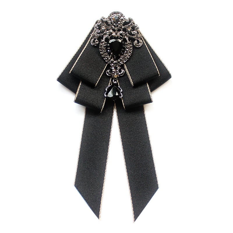 Παπιγιόν με άνθος για τον γιακά (κρύσταλλοι, μονοχρωματικό, σε σχήμα σταγόνας, κορεατικό στυλ, προσαρμόσιμο)