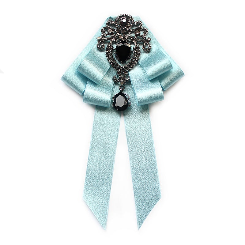 Παπιγιόν με άνθος για τον γιακά (κρύσταλλοι, μονοχρωματικό, σε σχήμα σταγόνας, κορεατικό στυλ, προσαρμόσιμο)