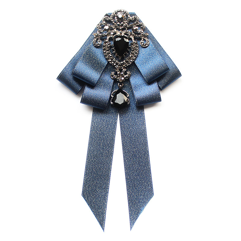 Παπιγιόν με άνθος για τον γιακά (κρύσταλλοι, μονοχρωματικό, σε σχήμα σταγόνας, κορεατικό στυλ, προσαρμόσιμο)