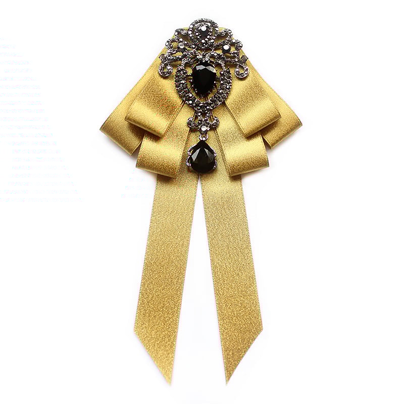 Παπιγιόν με άνθος για τον γιακά (κρύσταλλοι, μονοχρωματικό, σε σχήμα σταγόνας, κορεατικό στυλ, προσαρμόσιμο)