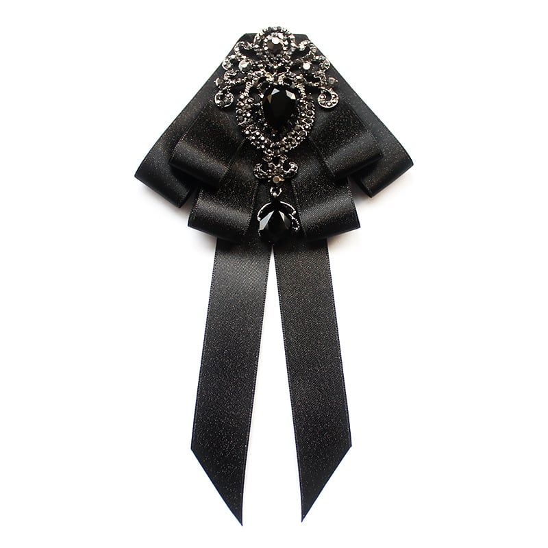 Παπιγιόν με άνθος για τον γιακά (κρύσταλλοι, μονοχρωματικό, σε σχήμα σταγόνας, κορεατικό στυλ, προσαρμόσιμο)