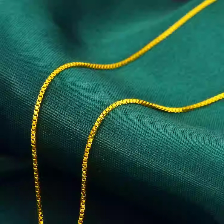 Ogrlica od 999 srebra, Križni lanac, Elektroplatiranje, Lagani luksuz