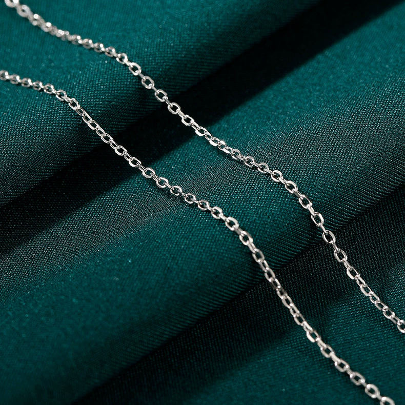 Ogrlica od 999 srebra, Križni lanac, Elektroplatiranje, Lagani luksuz