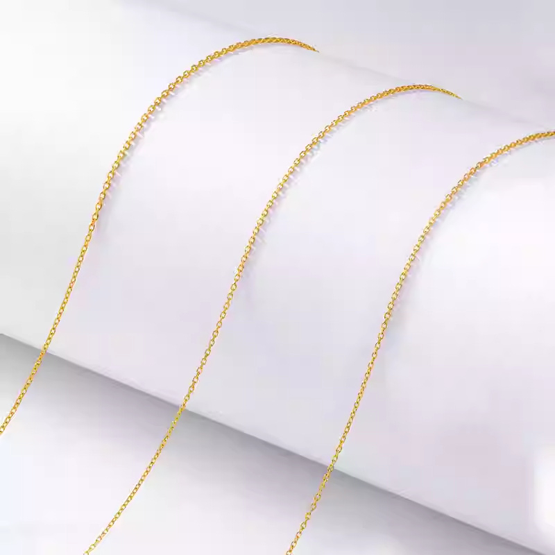 Ogrlica od 999 srebra, Križni lanac, Elektroplatiranje, Lagani luksuz