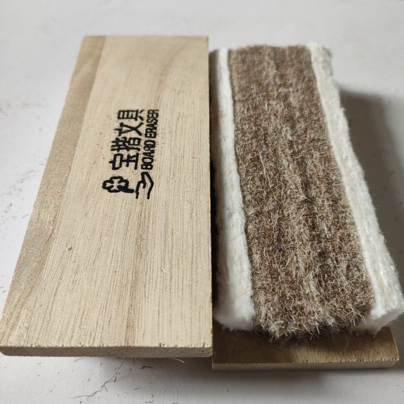 Shengdejin Ξύλινος σβηστήρας μαυροπίνακα με επιφάνεια από μαλλί προβάτου