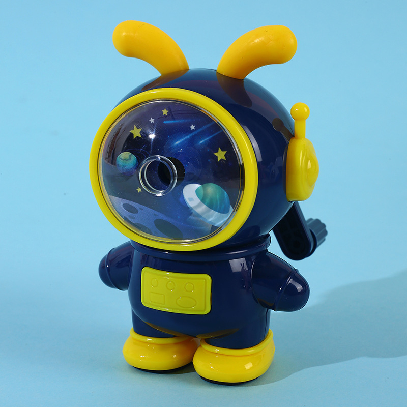 Elf 18127 — ascuțitoare de creioane manuală, ABS, formă rachetă-astronaut automobil