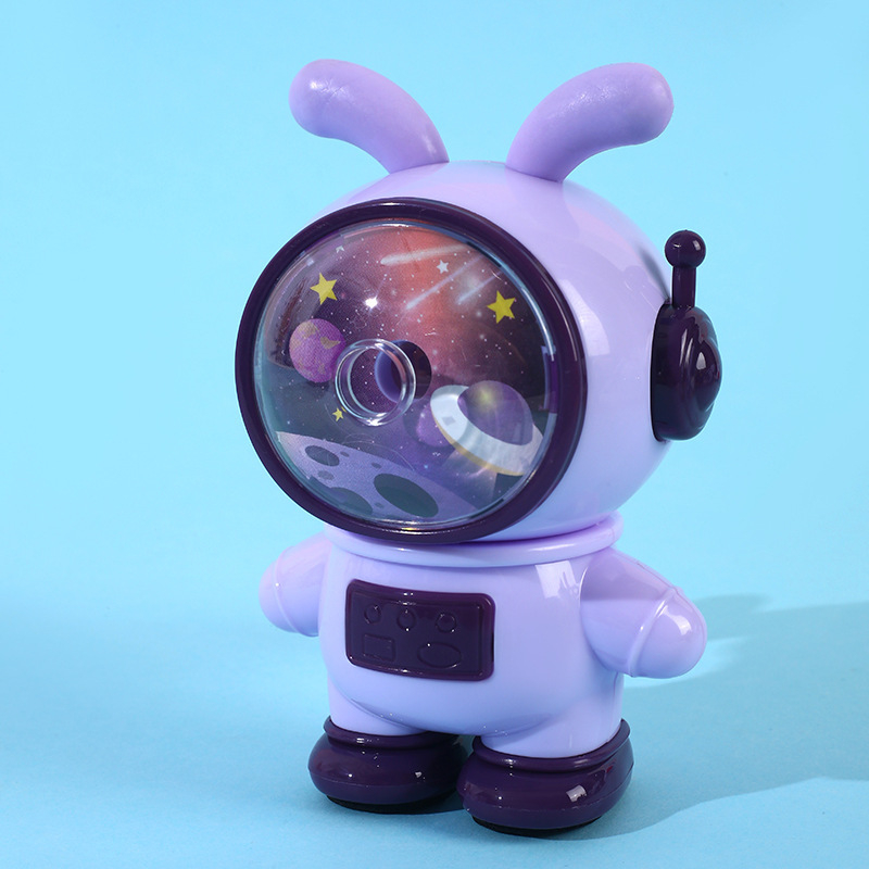 Elf 18127 — ascuțitoare de creioane manuală, ABS, formă rachetă-astronaut automobil