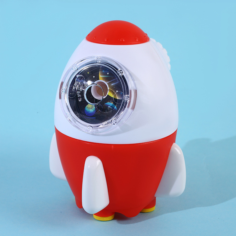 Elf 18127 — ascuțitoare de creioane manuală, ABS, formă rachetă-astronaut automobil