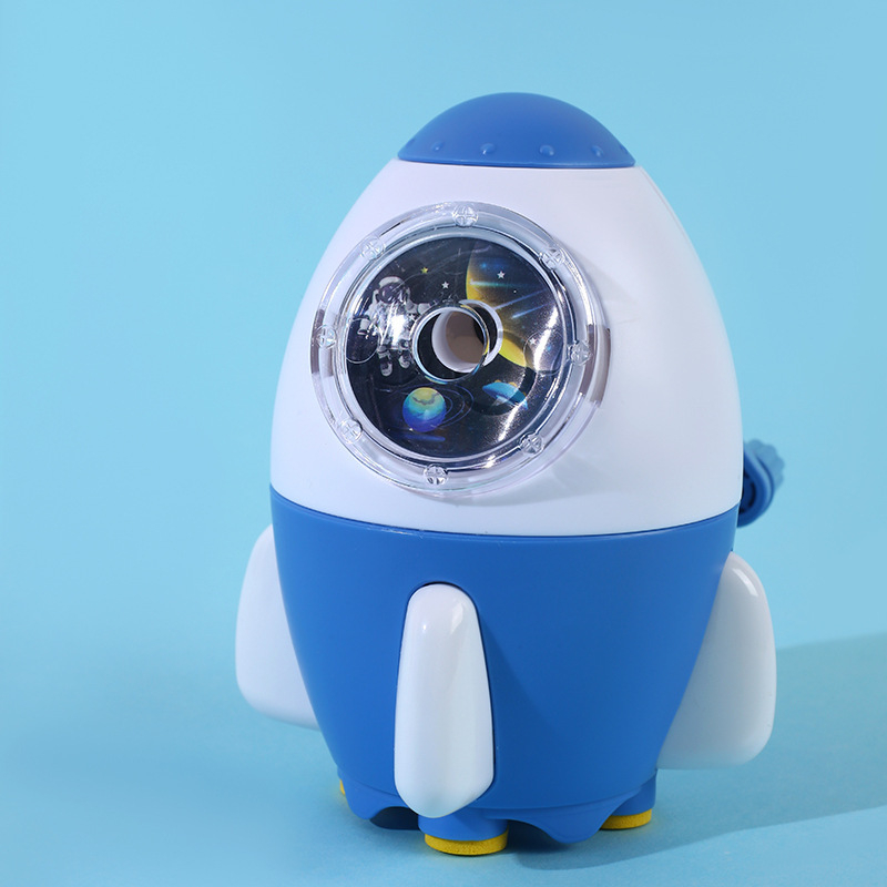 Elf 18127 — ascuțitoare de creioane manuală, ABS, formă rachetă-astronaut automobil