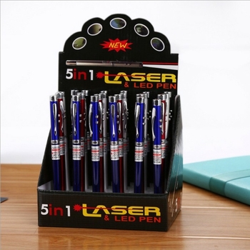 Stilou laser retractabil cu lanternă LED — patru în unu, mini cadou, imprimare logo, personalizare