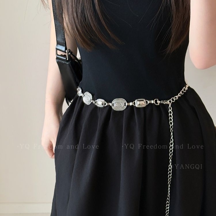 Lanț talie, metal, stil etnic, design fluture, lungime 60-135 cm