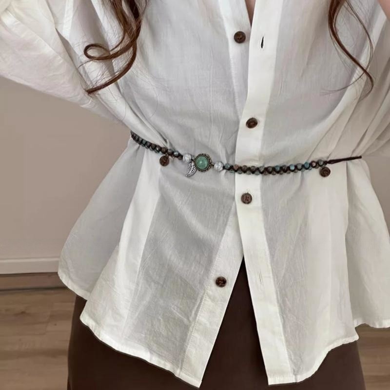 Lanț talie, metal, stil etnic, design fluture, lungime 60-135 cm