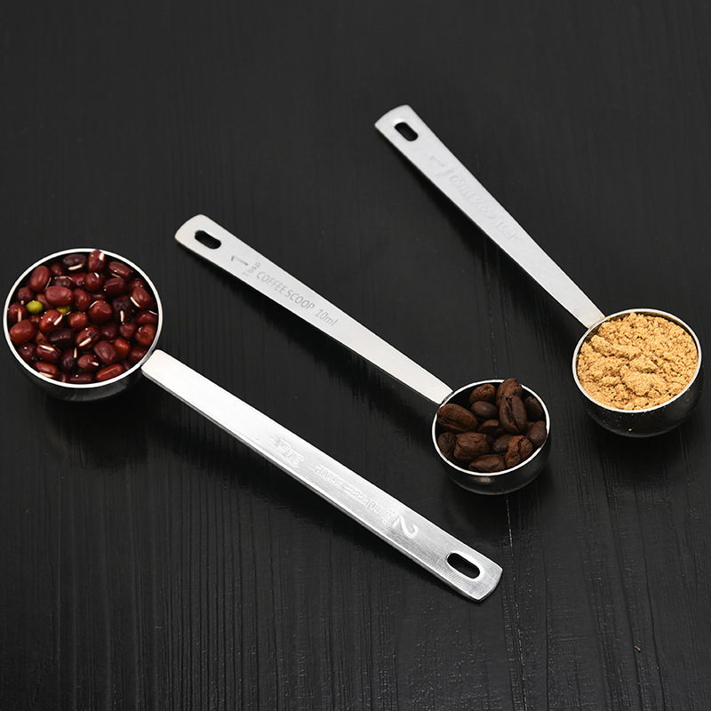 Li Fei lingură de măsurare din oțel inoxidabil cu scară pentru cafea, pudră de lapte și pudră de fructe — lingură de măsurare pentru cofetărie, stil modern