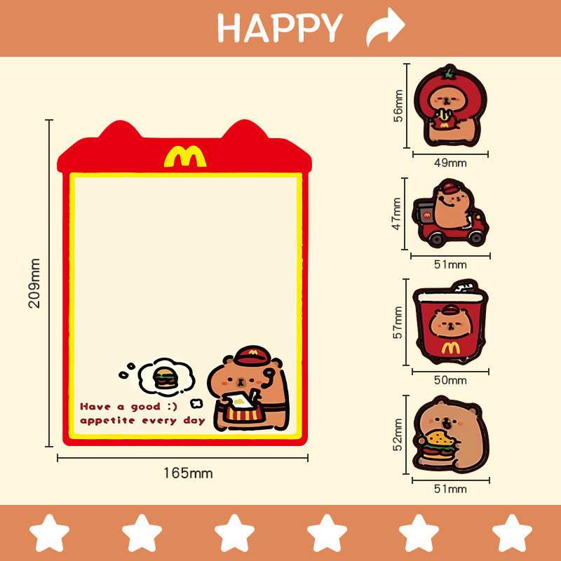 Brisiva magnetska ploča za bilješke na hladnjaku – EVA materijal, sladak stil, tjedni planer