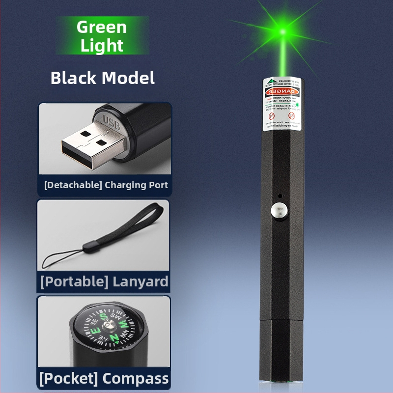 USB nabíjateľný laserový ukazovadlo s kovovým telom, laser s dvoma vlnovými dĺžkami, potlač loga a možnosť súkromnej značky