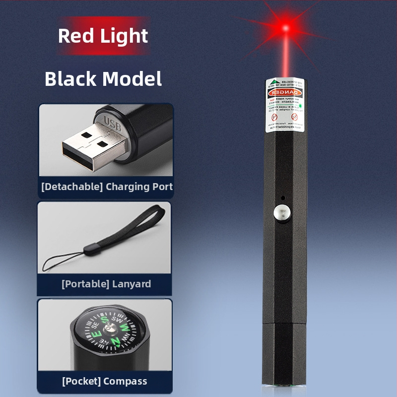 USB nabíjateľný laserový ukazovadlo s kovovým telom, laser s dvoma vlnovými dĺžkami, potlač loga a možnosť súkromnej značky