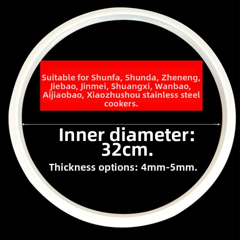 Σφραγιστικό δαχτυλίδι από σιλικόνη για κατσαρόλα πίεσης από ανοξείδωτο ατσάλι – κατάλληλο για ηλεκτρικούς μαγειρικούς και ρυζομάγειρες