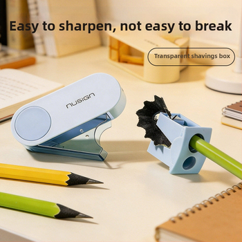 Deli dvojdierkový rotačný ostrúhač ceruziek, prenosný a kompaktný, z plastu
