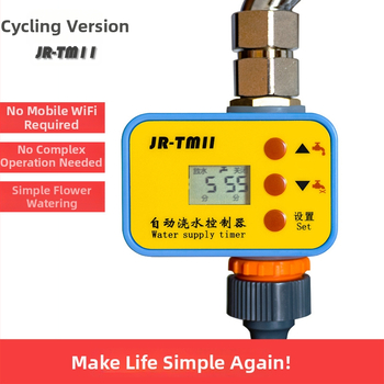 Sistem kapljičnog navodnjavanja s programabilnim tajmerom, napajanje 9V baterijom, za kućno vrtlarstvo; koristi vodu iz slavine (1–4 kg)