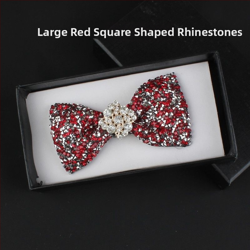 Motýlik s kamienkami a koženým jadrom, unisex doplnok k formálnemu obleku