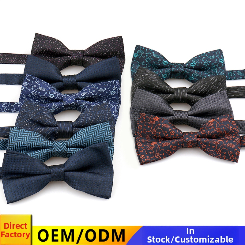 Motýlika s Cashew štýlom, dvojvrstvový, kvetinový vzor jacquard polyester, unisex svadobný doplnok