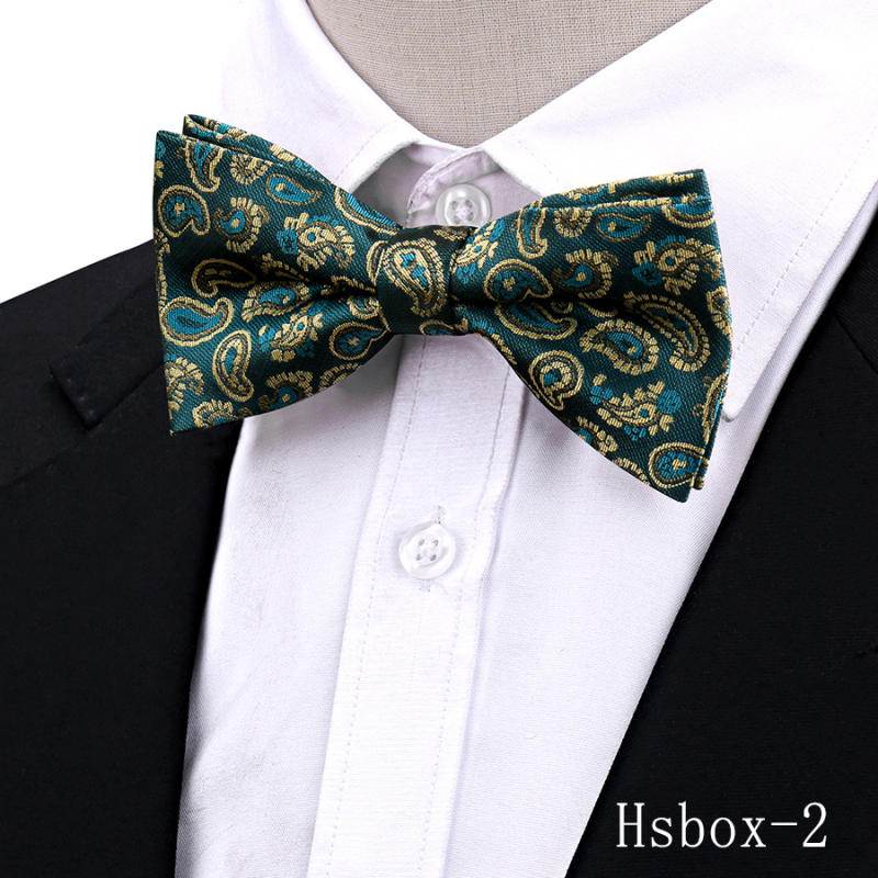 Παπιγιόν Cashew-Style, Διπλό Στρώμα, Φλοράλ Jacquard Πολυεστέρας, Unisex Αξεσουάρ Γάμου