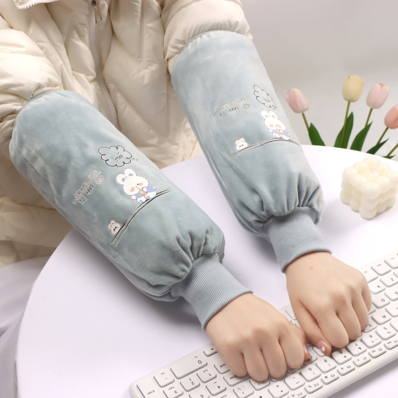 Dulji zaštitni rukavi za kuhinju i posao — tkanina, tisak, odrasla osoba, proljeće