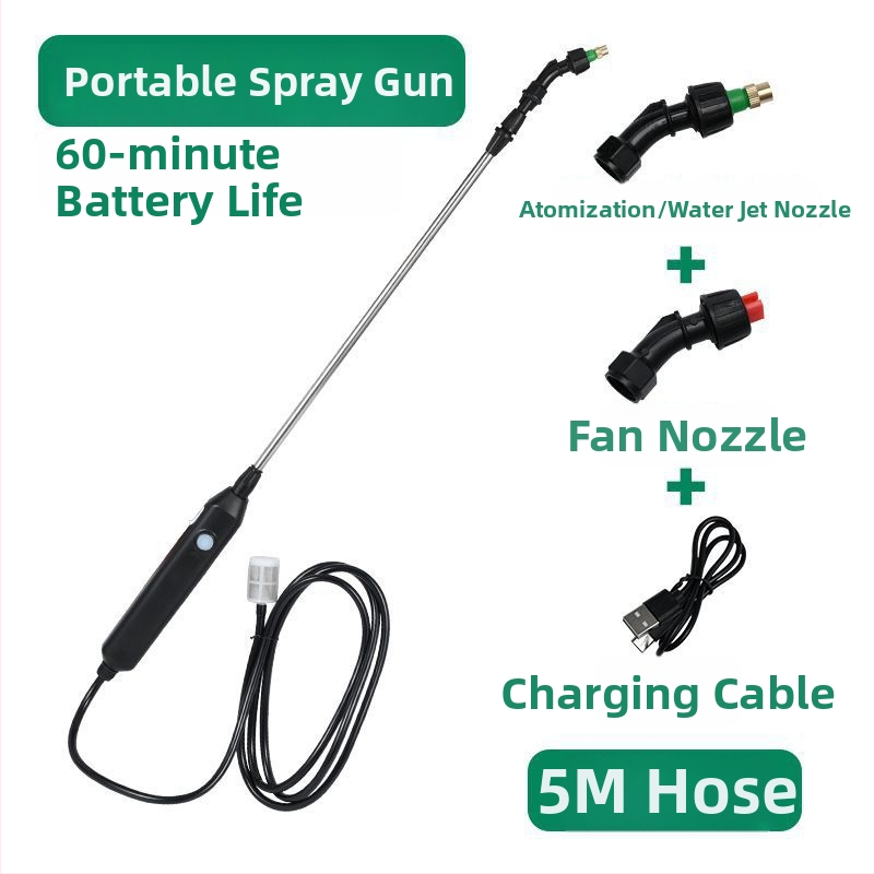 Pulverizator electric – set cu trei piese, brand PUTE, material din rășină, pentru grădinărit de uz casnic.