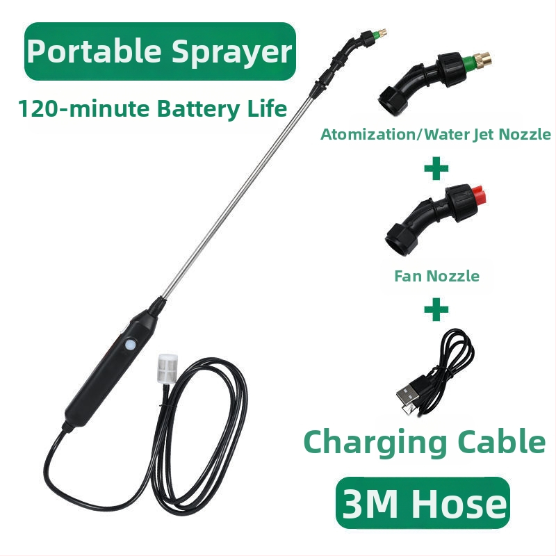 Pulverizator electric – set cu trei piese, brand PUTE, material din rășină, pentru grădinărit de uz casnic.