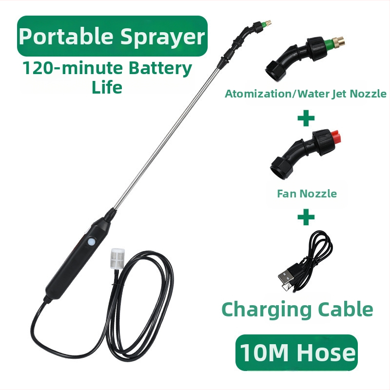 Pulverizator electric – set cu trei piese, brand PUTE, material din rășină, pentru grădinărit de uz casnic.