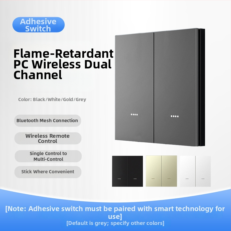 FRFOX chytrý spínač s Bluetooth Mesh 2.0, dvojité ovládanie, 110-220V AC, 10A