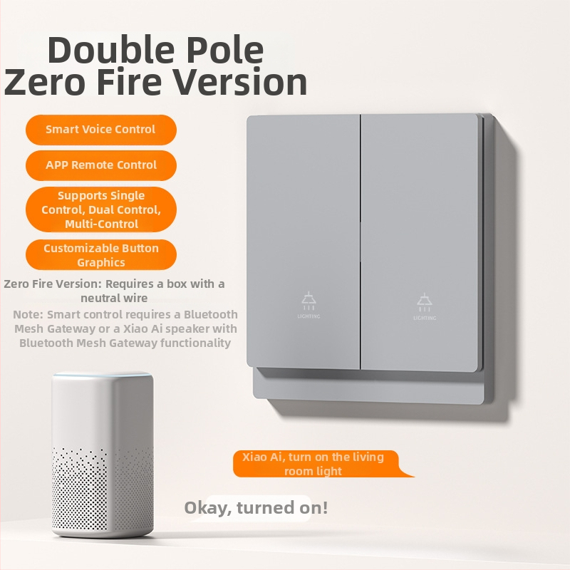 T10 πάνελ έξυπνου διακόπτη – πολυπολικές διαμορφώσεις 1–4 πόλων, φορτίο 0–500W, τάση 110–240V, έλεγχος με κουμπί/εφαρμογή/φωνή