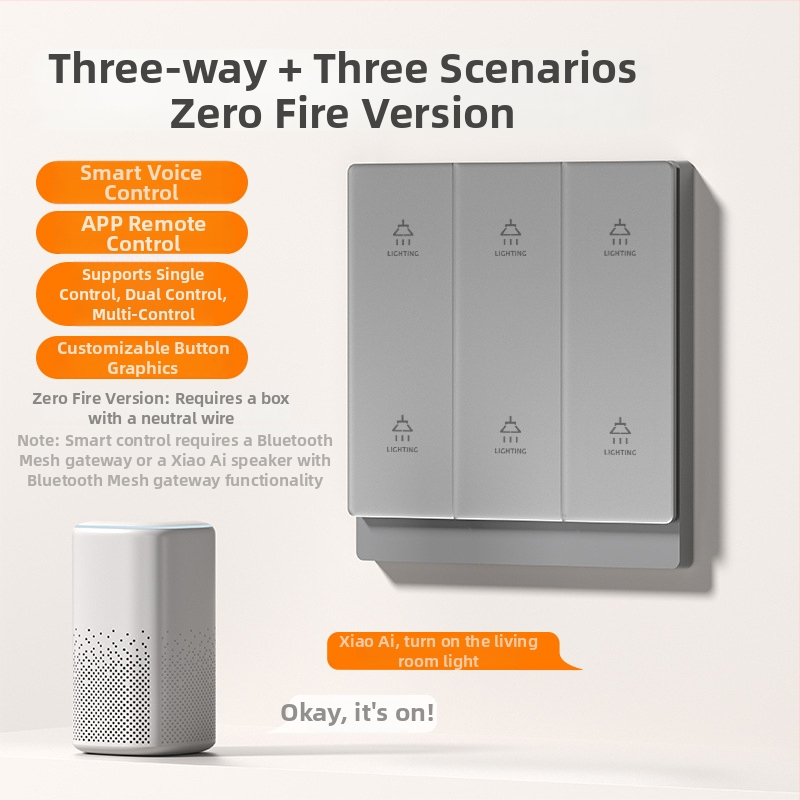 T10 πάνελ έξυπνου διακόπτη – πολυπολικές διαμορφώσεις 1–4 πόλων, φορτίο 0–500W, τάση 110–240V, έλεγχος με κουμπί/εφαρμογή/φωνή