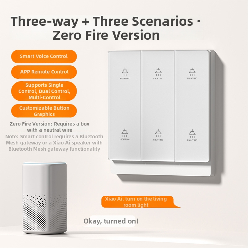 T10 πάνελ έξυπνου διακόπτη – πολυπολικές διαμορφώσεις 1–4 πόλων, φορτίο 0–500W, τάση 110–240V, έλεγχος με κουμπί/εφαρμογή/φωνή