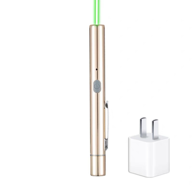 Metalni laserski pokazivač s USB punjenjem, otisak logotipa, prilagođavanje i licenca privatne marke; pogodan za sand-table prezentacije, konferencije, vođenje tura i izložbene dvorane