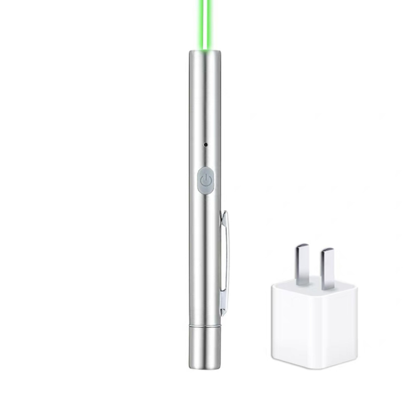 Metalni laserski pokazivač s USB punjenjem, otisak logotipa, prilagođavanje i licenca privatne marke; pogodan za sand-table prezentacije, konferencije, vođenje tura i izložbene dvorane