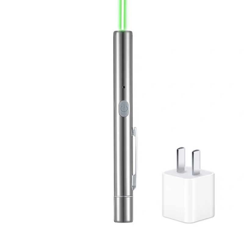 Metalni laserski pokazivač s USB punjenjem, otisak logotipa, prilagođavanje i licenca privatne marke; pogodan za sand-table prezentacije, konferencije, vođenje tura i izložbene dvorane