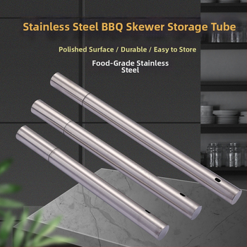 Nerezový tubus na uskladnenie špízov | Dongsheng, Shandong | Nový čínsky štýl | Kapacita: 3.0#: 100×2.2mm okrúhle, 50×2.3mm ploché; 5.0#: 200×2.2mm okrúhle, 100×2.5mm ploché